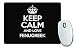 Produktbild Schwarz Keep Calm und Love Bockshornklee Mauspad Farbe 2453