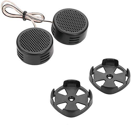 Erh India 1 Set Car Tweeter Doom Stereo Tweeter 1.5 inch 120 Watts Max Dome Tweeters with Mounting Kit Angle, Black, Surface for Home Theatre Amplifier, Car and Audio etc