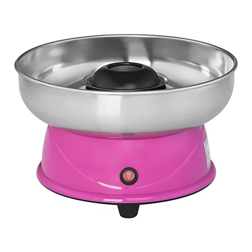 Royal Catering-RCZK – Mini-Zuckerwattemaschine Zuckerwattegerät – 420 W – 28,5 cm breit – Pink + Gratis Portionierlöffel - 4