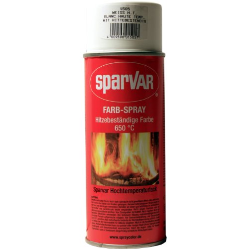 SparVar Hochtemperatur Lackspray 400 ml bis 650 Grad C, weiß, 6015057