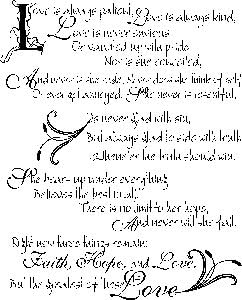 Celebration and Occasion Stamps Love Poem Stamp, Black