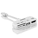 Produktbild OTG & 5-Pin MHL USB Adapter inkl. 11-Pin MHL Adapter HDTV Full HD SD MicroSD Kartenleser Cardreader Card Reader Weiß für Handys, Smartphones und Tablet PCs
