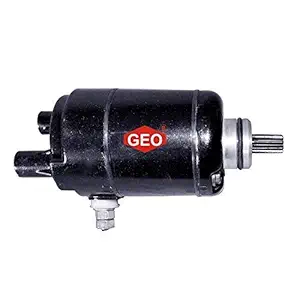 GEO Self Starter Motor Assembly for Motorcycle & Scooters (Bajaj Pulsar 150) - Black