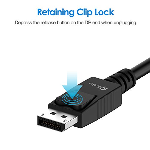 DP Verlängerungskabel, Rankie 1.8m Displayport Stecker auf Buchse Verlängerungskabel (Schwarz) – R1332 - 2