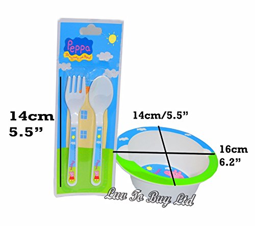 Peppa Pig y George Kinder bolsa de almuerzo con el kit  perfecto para pre-Ni  os  con licencia oficial  BLUE 