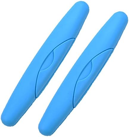 2 PCS Portable Toothbrush Box Long Cover Travel Hiking Camping Scrub toothbrush box (blue)