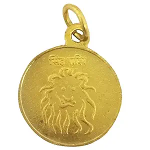 Divya Mantra Leo Zodiac Sign Singh/Sinha Rashi & Swami Graha Surya Yantra Sri Chakra Sacred Hindu Geometry Ancient Vedic Tantra Scriptures Good Luck Metallic Pendant/Locket - Men/Women/Boys/Girls