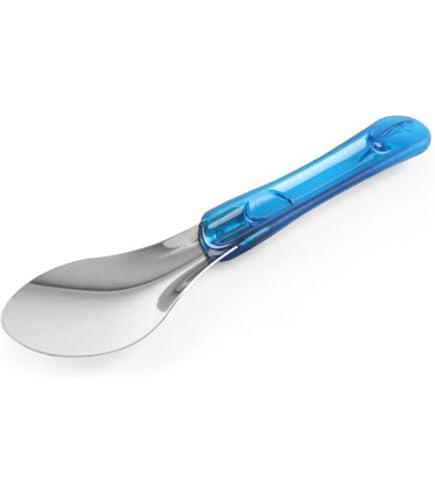 Piazza 040517 Lot de 5 spatules à glace avec manche coloré Bleu 25 cm