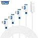 Produktbild USB-Kabel rechtwinklig,SUNGUY [4 Pack] 1.6FT/3.3FT/6.6FT/10FT Ladekabel Micro USB 2.0 reversibel für Samsung Galaxy S7 S6,LG,Motorola,Nexus,Nokia,Kindle,MP3,Tablet und mehr - weiß