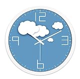 San Tai@Wolken Wanduhr Wohnzimmer Persönlichkeit Mode Quarzuhren Taschenuhr Schlafzimmer ruhig wild Mode 14inch