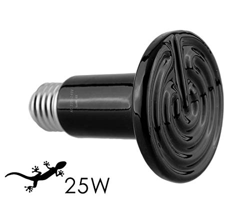 Vansuky 25W AC230V Far lámpara lámparas de Infrarrojos calefacción luz Aislamiento cerámico, Tortuga Calentador Reptil Mascota/Serpiente / Gato/Perro / Calor reproducción
