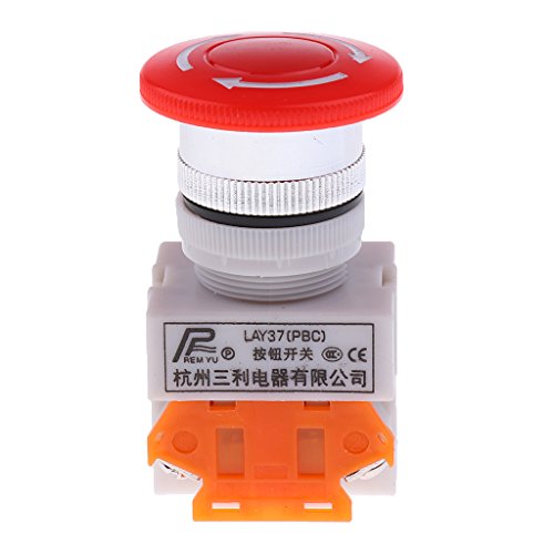 Preisvergleich Produktbild Almencla UI 600v Ith 10A Notausschalter Taster Pilztaster