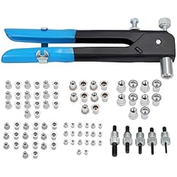 86 pcs filetée Rivet Écrou kit de Écrou Outil de Rivet Riveteuse Rivet Nutsert Gun Kit de pince à riveter à riveter Outil de pince à riveter Insert fileté pour filetage M3 M4 M5 M6 M8