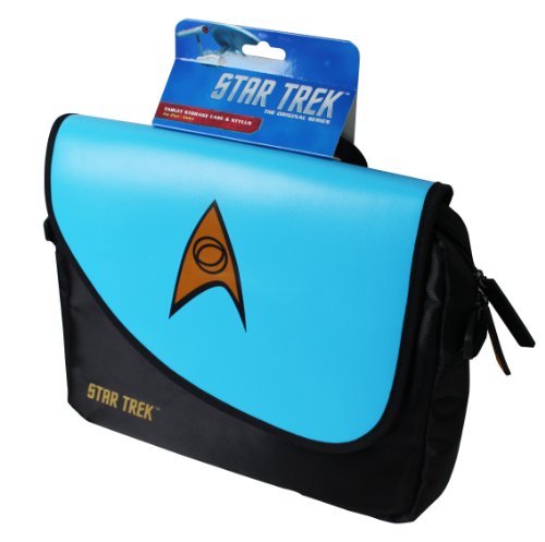 ORB Star Trek Umhängetasche / Messenger Bag für Notebooks mit bis zu 10 Zoll / 25,4 cm, Blau - 2