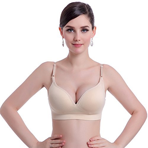 Jewelry_Awesome Komfort Damen Gepolsterter Push up Ohne Buegel Sport BH Bustier Stretch Sports Unsicht Bra Top Fuer Yoga Fitness-Training