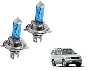 WolkomHome Car H4 halogen headlight bulb 12V 130/100W 5000K Cool Blue Headlights Lamp Light Bulb Replacement for Tata Safari Storme