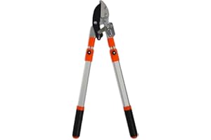 Garden Factory – Coupe-Branches à Crémaillère Télescopique | Manches en Aluminium 60-100 cm | Lame SK5 Revêtue Téflon | Coupe Facile Jusqu’à 5 cm | Outil Professionnel pour Jardinage & Élagage