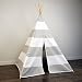 Produktbild DalosDream graue gestreifte indische Baumwolle Leinwand Kinder Tipi Spielzelt