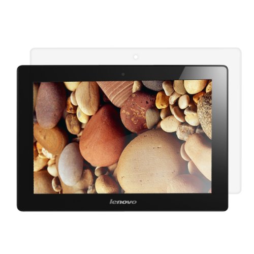 3in1 Set: kwmobile Hülle für Lenovo IdeaTab S6000 – Tabletcover Slim Case Tablet Schutzhülle – Smart Cover Tabletcase Schwarz + Folie, kristallklar + Stylus, Schwarz - 9