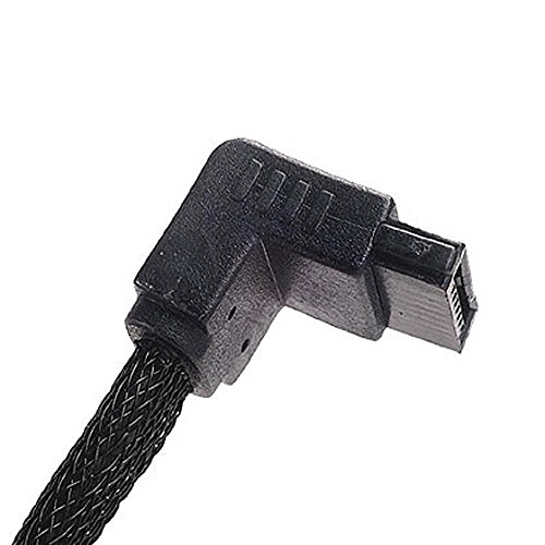 SilverStone SST-CP08 – SATA III Kabel, 6 Gbps,90°, 50 cm, Verschlussmechanismus metall-los - 5