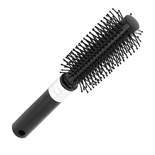Rund Haarbuerste – SODIAL(R) Plastik Henkel Rund Haarbuerste Salon Styling Borsten Buerste Kamm Schwarz - 3