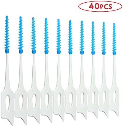 LeRan 40pcs Interdental Brushes Massage Dental Floss Teeth Stick Toothpick Professional Oral Care Tools