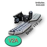 Einbaufertige Komplettlösung Metec 888420_23 Trittbretter für Anhängerkupplung Auftritt Einstiegshilfe AHK