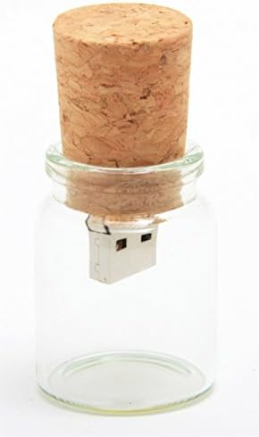 Bottle 16GB USB Flash Pen Drive Memory Thumb Stick Data Storage Transparant Glass Cork