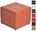 Produktbild CLP Polster-Hocker CUBIC ca. 45 x 45 x 40 cm, Fußhocker, Sitzwürfel Cognac