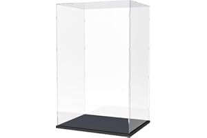 Nynelly Vitrine für Sammelfiguren, Acryl, mit Schwarzem Untersatz, für Lego Castle 71040 Spielzeugs, Zum Selbstaufbauen, 51 x 38 x 79cm
