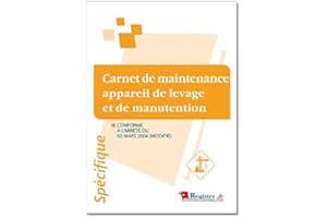 REGISTRE.FR Registre - Carnet de maintenance pour appareil de levage et de manutention - M034