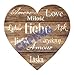 Produktbild XL Wanddeko Dekoschild Holzherz "Herz" Liebe Love Hochzeit-Geschenk