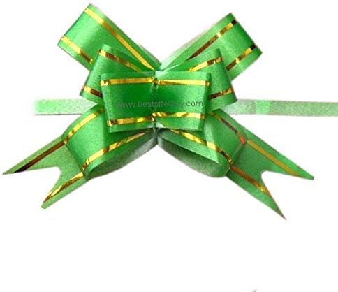 20 Small Pull Ribbon Bows GREEN (Size 12) Ideal Weddings ~ Party ~ Celebrations ~ Decoration ~ Gift