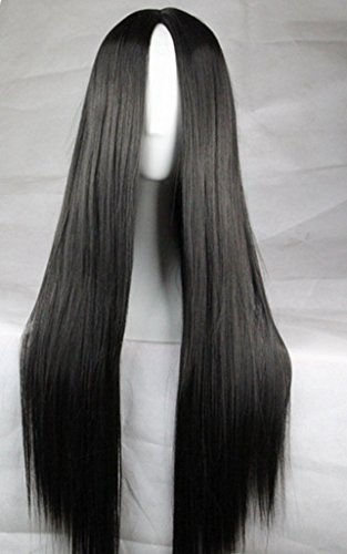 75cm Long Hair Heat Resistant Straight Cosplay Wig(Black)