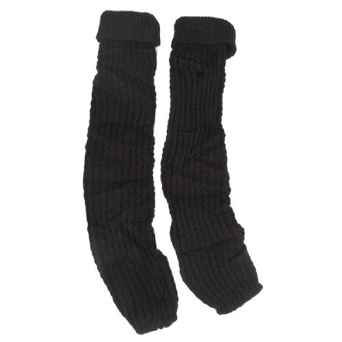 Miki&Co Pair Women Coffee Color Ribbed Toeless Knee High Knitted Leg Warmers