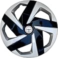 PRIGAN Wheel Cover for Universal Silver Black Wheel Cover 16" for All 16 Inch Cars (Set of 4 Pcs) (Press Fitting) Model Name- Magnite DC 16
