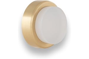 EVI HERRAJES Uchwyt ścienny tope drzwi, Klej, złoto, silikon Biały, 24mmX14mm, I-205/24 BMT, Laton Mate-Goma Blanca