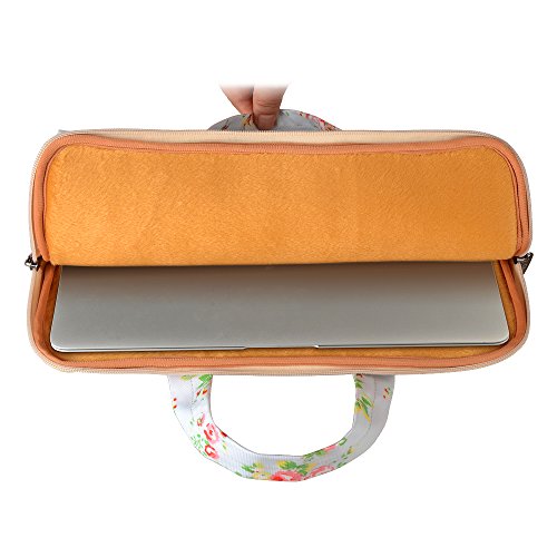 Onite Laptophülle Tasche Schutzhülle Hülle Schultertasche Laptoptasche sleeve case für Laptop Tablet Notebook (Blumen, 11.6-12“) - 5