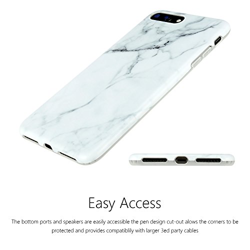 Funda para iphone 7 Plus  Leathlux Premium M  rmol Patr  n Suave Silicona Carcasa Protector Bumper Tapa Flexible TPU Gel Ultra Delgado Cubierta para iPhone 7 Plus 5 5 