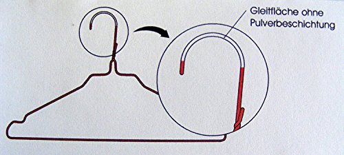 100 Drahtbügel in WEISS von KleinesKaufhaus24 – Top Qualität aus hochwertiger Zink- und farbiger Pulverbeschichtung – Hochwertige Drahtkleiderbügel für Sie und Ihn - 4