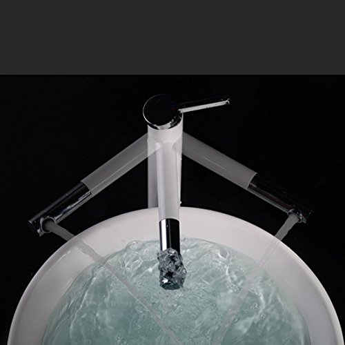 Gimili Wasserhahn Bad Waschbecken Armaturen Waschtischarmatur Weiss Waschbecken Mischbatterie Bad - 2