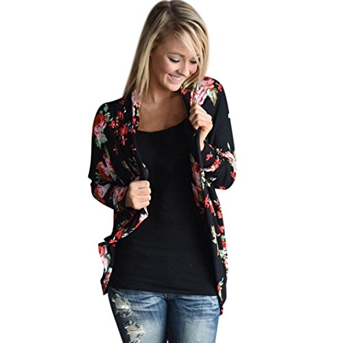 Tongshi Las mujeres de manga larga irregular Cardigans OutwearChildrens capa ocasional Tops