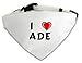 Produktbild Personalisierter Weißer Hundschal mit Aufschrift Ich liebe Ade (Vorname/Zuname/Spitzname)