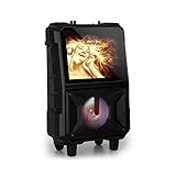 AUNA CenterStage 8 Power Line - Enceinte de karaoké, Enceinte de 8', Technologie XMR Bass, Large écran TFT Couleur, Micro sans Fil VHF, Bluetooth, Port USB, MicroSD, Noir