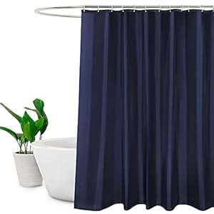 Extra Long Shower Curtain 210cm Drop Water Repellent Polyester