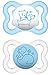 Produktbild MAM Air Silikon Schnuller im 2er-Set, extra leichtes und luftiges Schilddesign, Baby Schnuller aus speziellem MAM SkinSoft Silikon mit Schnullerbox, 0-6 Monate, blau
