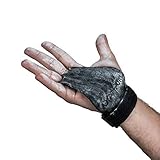 🏆BESTER HALT: Das Leder bietet zuverlässigen Grip und durch die Fingeröffnungen sowie die verstellbare Handgelenkfixierung verfügst du über mehr Griffkraft bei deinem harten Training