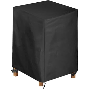 RICHIE Waterdichte stapelstoelhoes, tuinstoelhoezen met ventilatieopening, terrasstoelhoes, winddicht, anti-UV zwaar belastbaar, 600D Oxford liggende tuinstoelhoes 65 x 65 x 120/80 cm, zwart
