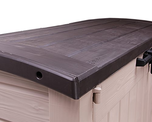 Keter Gerätebox für Garten Mülltonnenbox Store It Out Arc beige braun - 9