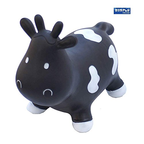 Skippy the Black Cow Space Hopper, Black with White Spots